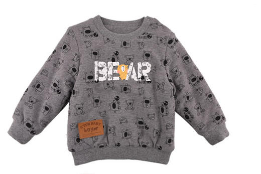 棉果果秋冬季男童夹棉圆领卫衣M412180819653 商品图1