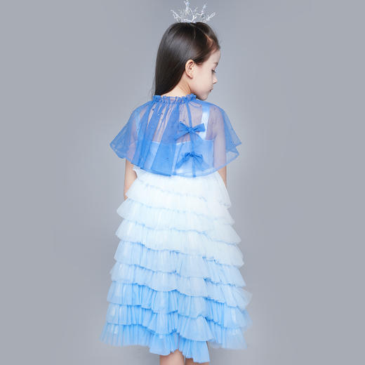 pureshare蓬纱馆公主裙 女童礼服儿童连衣裙蓬蓬裙渐变生日礼服-蓝莓蛋糕渐变裙 商品图2