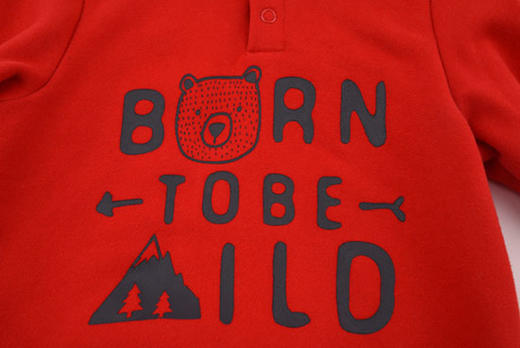 棉果果秋冬季男童抓绒挂里连帽卫衣M412182419681 商品图1