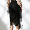 J9253595A颈袖添香春夏季新款黑色蕾丝半身裙包臀网纱仙女裙女中长款鱼尾裙J9253595A 商品缩略图1