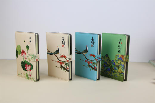 国礼丝绸笔记本创意中国风复古典云锦丝绸加厚记事本日记本笔记本 商品图0