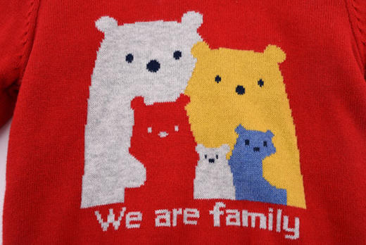 棉果果秋冬季男童小熊套头挂里毛衣M412160519657 商品图4