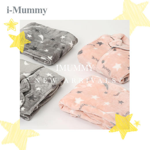 i-mummy月子服冬季法兰绒孕妇睡衣产后哺乳衣加厚保暖家居服套装 商品图3