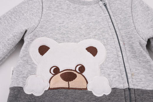 棉果果秋冬季男童趴趴熊偏襟哈衣连体衣连身衣M412720219699 商品图3