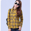 MY-6609-3新款韩版修身大码纯棉格子衬衫 商品缩略图2