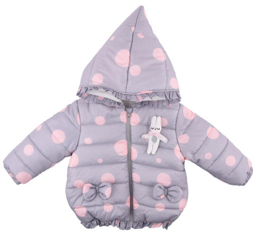 棉果果秋冬季女童圆点短款棉服M422101819718 商品图12