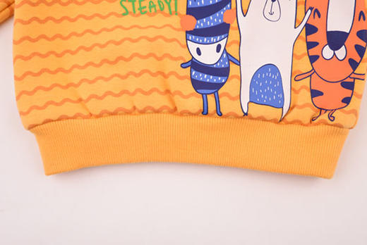 棉果果秋冬季男童波浪圆领卫衣M412180419652 商品图3