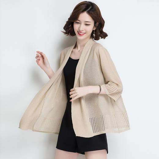 1011下架围巾领时尚超仙的针织小开衫早秋短款外搭披肩yd450