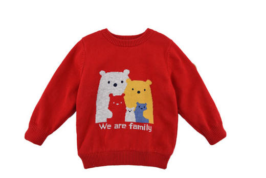 棉果果秋冬季男童小熊套头挂里毛衣M412160519657 商品图1