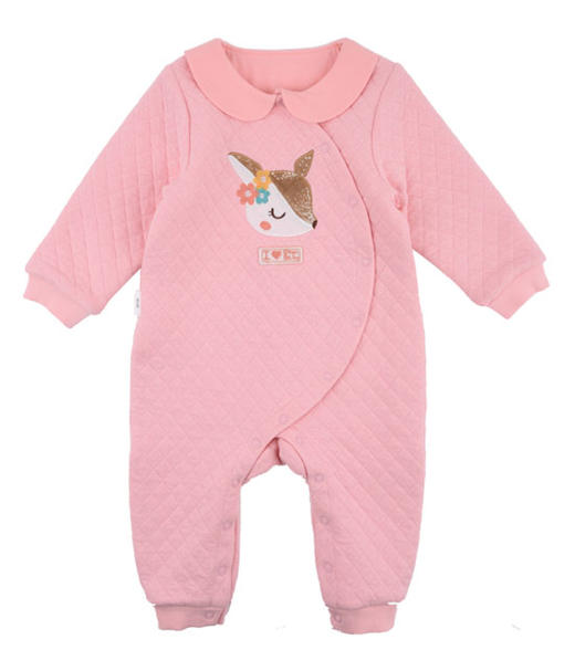 棉果果秋冬季女童空气层侧开连体衣连身衣哈衣M422720619728 商品图1