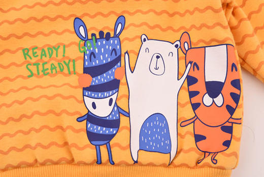 棉果果秋冬季男童波浪圆领卫衣M412180419652 商品图2