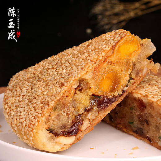 【温州特产桥墩月饼礼盒】陈玉成月饼手工大月饼通版礼盒 五仁蛋黄鲜肉肉松多口味  亚布力米面粮油零食茶饮酒水点心健康滋补食品 商品图4