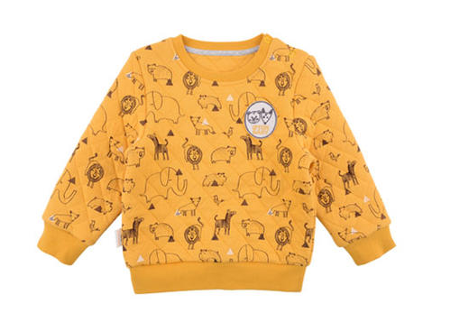 棉果果秋冬季男童套头空气层加厚夹棉卫衣M412180619677 商品图1