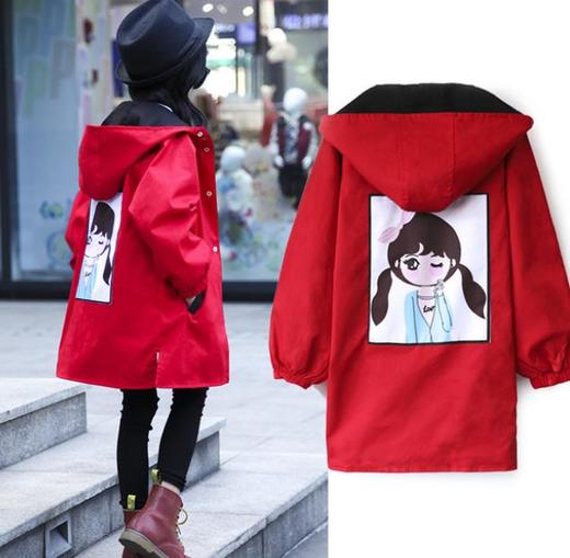 【童装】女童两面穿连帽外套 商品图1