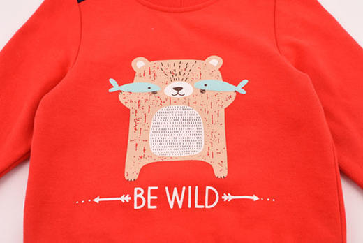 棉果果秋冬季男童大毛圈抓绒套头卫衣M412180619678 商品图1