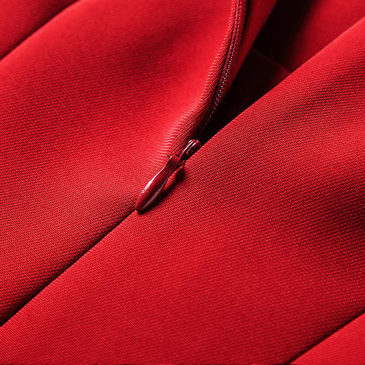 J5380367B颈袖添香春秋长袖红色收腰显瘦包臀气质职业装连衣裙女J5380367B 商品图2