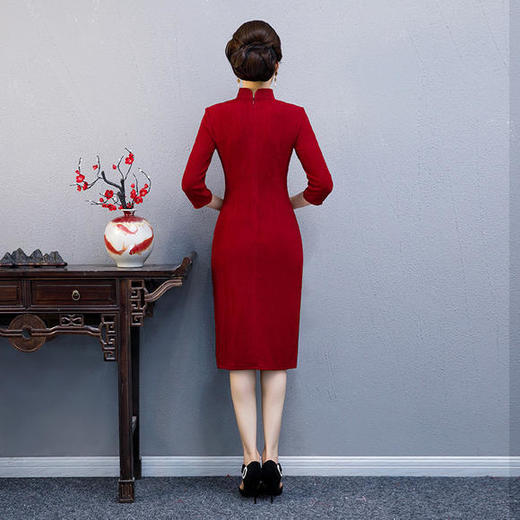 WXG-19988中式复古婚宴南韩丝礼服旗袍 商品图4