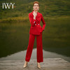 IWY/红色条纹长袖西装喇叭裤套装CP9311 商品缩略图3