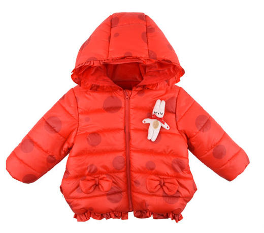 棉果果秋冬季女童圆点短款棉服M422101819718 商品图0