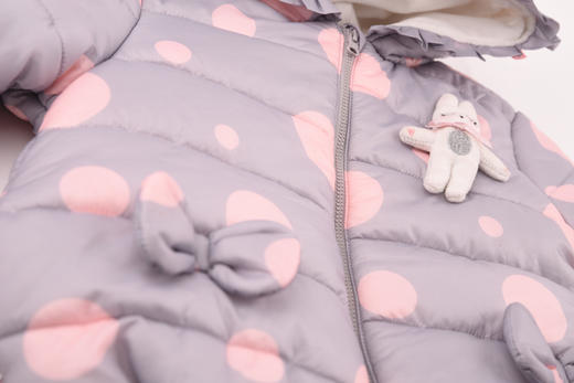 棉果果秋冬季女童圆点短款棉服M422101819718 商品图10