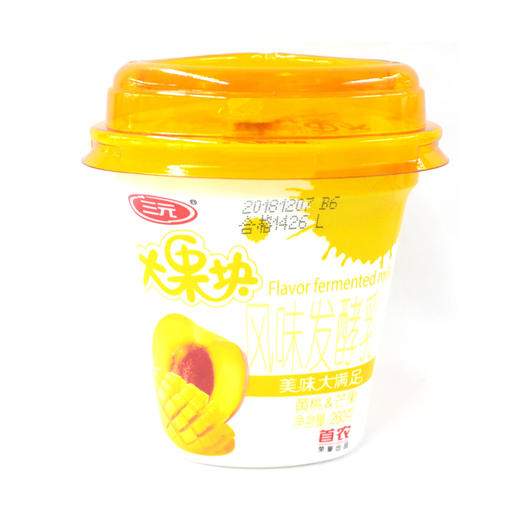 三元纤果汇黄桃+芒果酸牛奶260g 商品图0