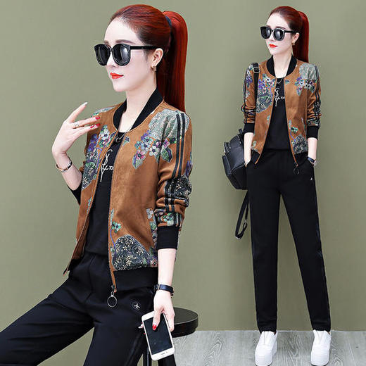 XMH-WJL19037新款2019秋套装时尚休闲运动服 商品图1