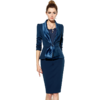 J4340036B颈袖添香春秋装新款时尚气质OL职业装套装女士小西装套裙J4340036B 商品缩略图4