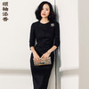 颈袖添香-连衣裙-J9383928A颈袖添香新款女装时尚修身显瘦长袖羊毛职场包臀连衣裙J9383928A 商品缩略图0