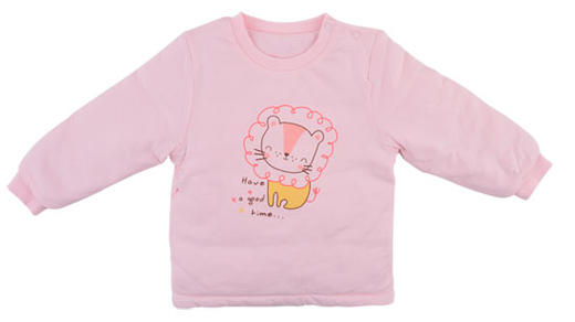 棉果果秋冬季有机棉纱男童女童夹棉套头套装M401302819631 商品图2