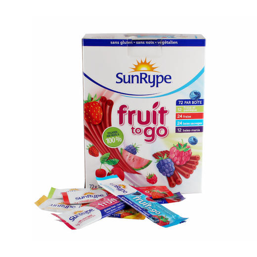 【一般贸易】加拿大进口SunRype儿童宝宝零食水果条果丹皮72条 商品图0