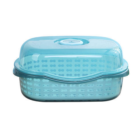 厨房大号塑料碗柜带盖沥水架装碗筷收纳盒， 商品图4