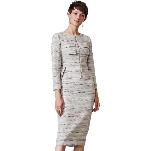 颈袖添香-套裙-”财阀贵公主“小香风套裙 精致优雅 皇室气质 修身包臀 新款 J9303861 商品图4