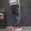 秋季弹力宽松牛仔裤男士工装裤哈伦裤大码小脚束脚裤9分裤胖子 商品缩略图2