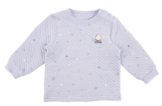 棉果果秋冬季男宝女宝套装上衣+裤子有机棉纱空气层套头套装M401302619630 商品图3