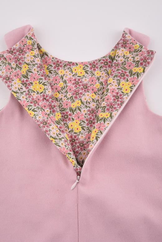 棉果果秋冬季女童绣花呢子内里汗布背心连衣裙M422702419749 商品图3