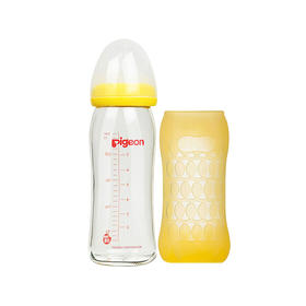 【一般贸易】Pigeon贝亲自然实感宽口径玻璃奶瓶安心组合（240ml）AA114