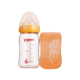 【一般贸易】Pigeon贝亲自然实感宽口径玻璃奶瓶安心组合160ML AA116