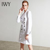 IWY/双排扣西装连衣裙白色立体修身后开叉Q9368-W 商品缩略图7