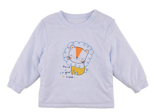 棉果果秋冬季有机棉纱男童女童夹棉套头套装M401302819631 商品图3