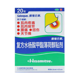 复方水杨酸甲酯薄荷醇贴剂 20贴 