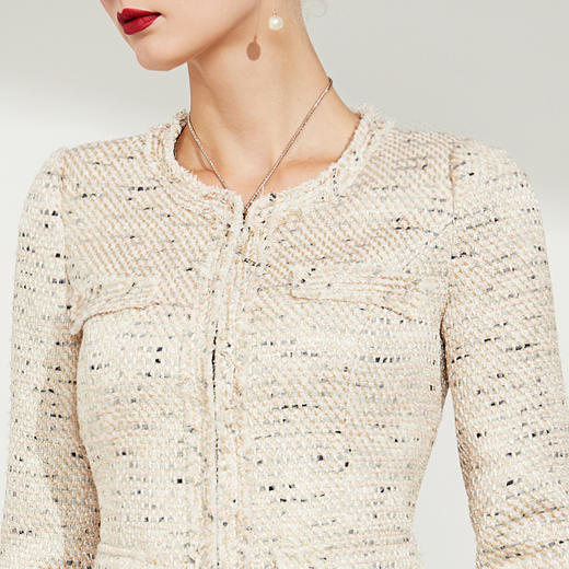 孤品 3005颈袖添香时尚修身优雅气质女神范名媛小香风套裤 正码正拍 不退不换 商品图2