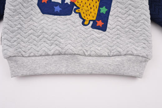 棉果果秋冬季男童卫衣空气层圆领套头卫衣M412180619654 商品图3