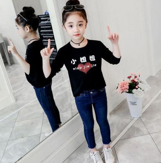 【童装】秋款女孩套头长袖T恤 商品图1