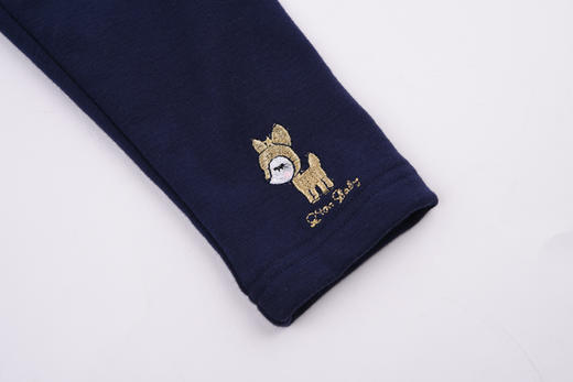 棉果果秋冬季女童氨棉弹力打底裤M422206419726 商品图5