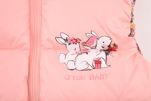 棉果果秋冬季男童女童连帽羽绒马夹M402171919750 商品图2