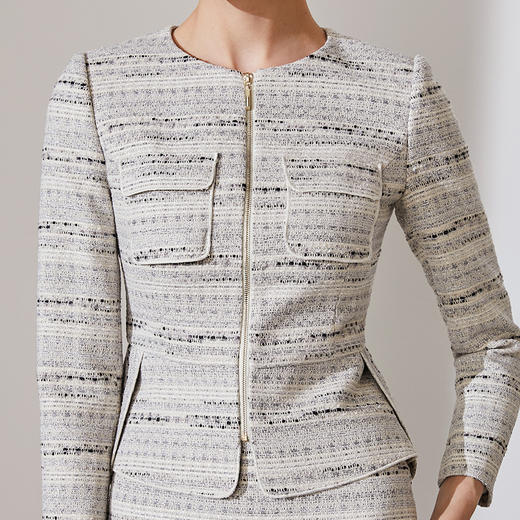 颈袖添香-套裙-”财阀贵公主“小香风套裙 精致优雅 皇室气质 修身包臀 新款 J9303861 商品图2