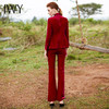 IWY/红色职业装气质女神范小西装西服套装女微喇裤长裤CP9317 商品缩略图3