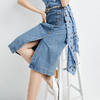 XQ-192130秋季新款原创精品韩版设计感牛仔半身裙（配腰带） 商品缩略图1