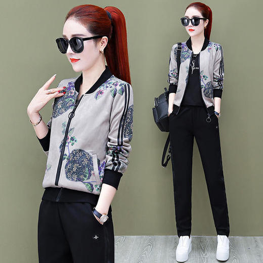 XMH-WJL19037新款2019秋套装时尚休闲运动服 商品图2