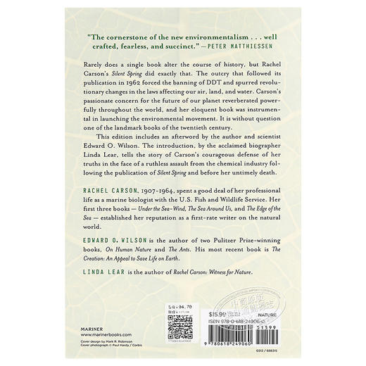 【中商原版】寂静的春天 英文原版 Silent Spring 蕾切尔·卡森 Rachel Carson 环境保护 自然科普读物 商品图1